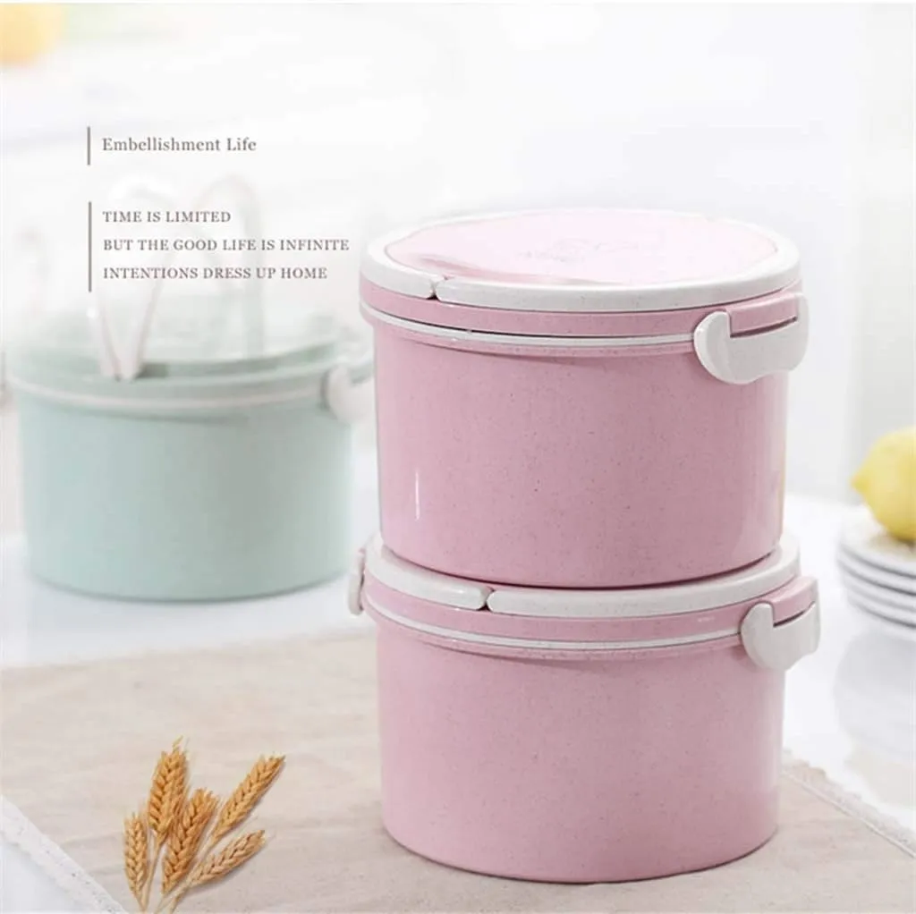 2 Layer Microwave Cycle Lunch14362 Box(SA2405-06)-Off White Over Pink