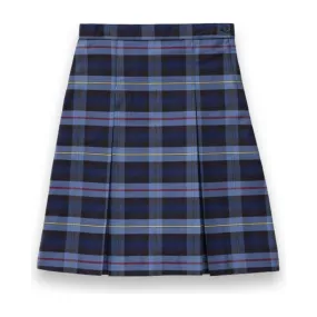 A  Juniors Plaid Poly Cot Box Pleat Skirt  - P41