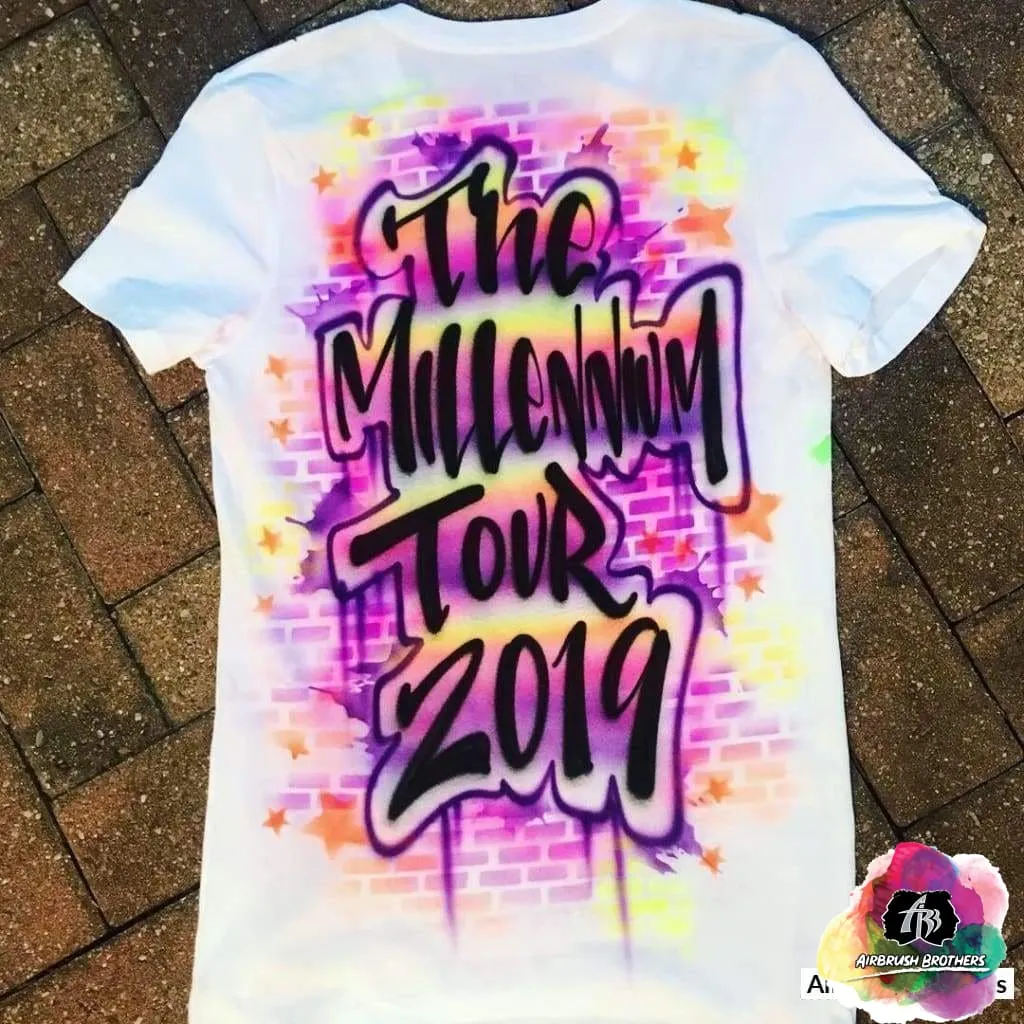 Airbrush 90's Concert Tour Shirt Design