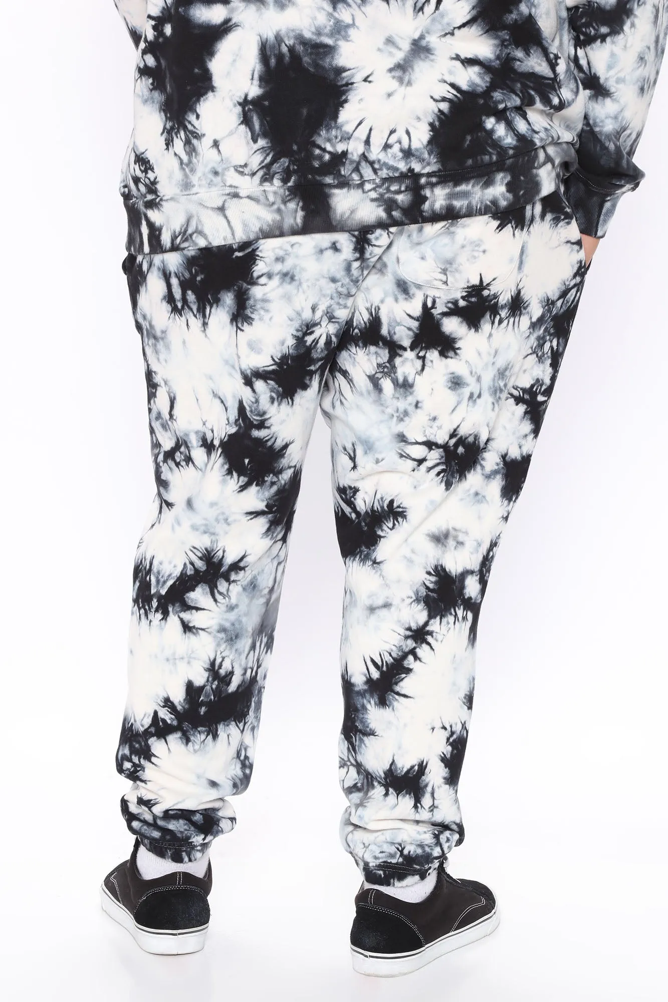 Alix Tie Dye Jogger - White/Black