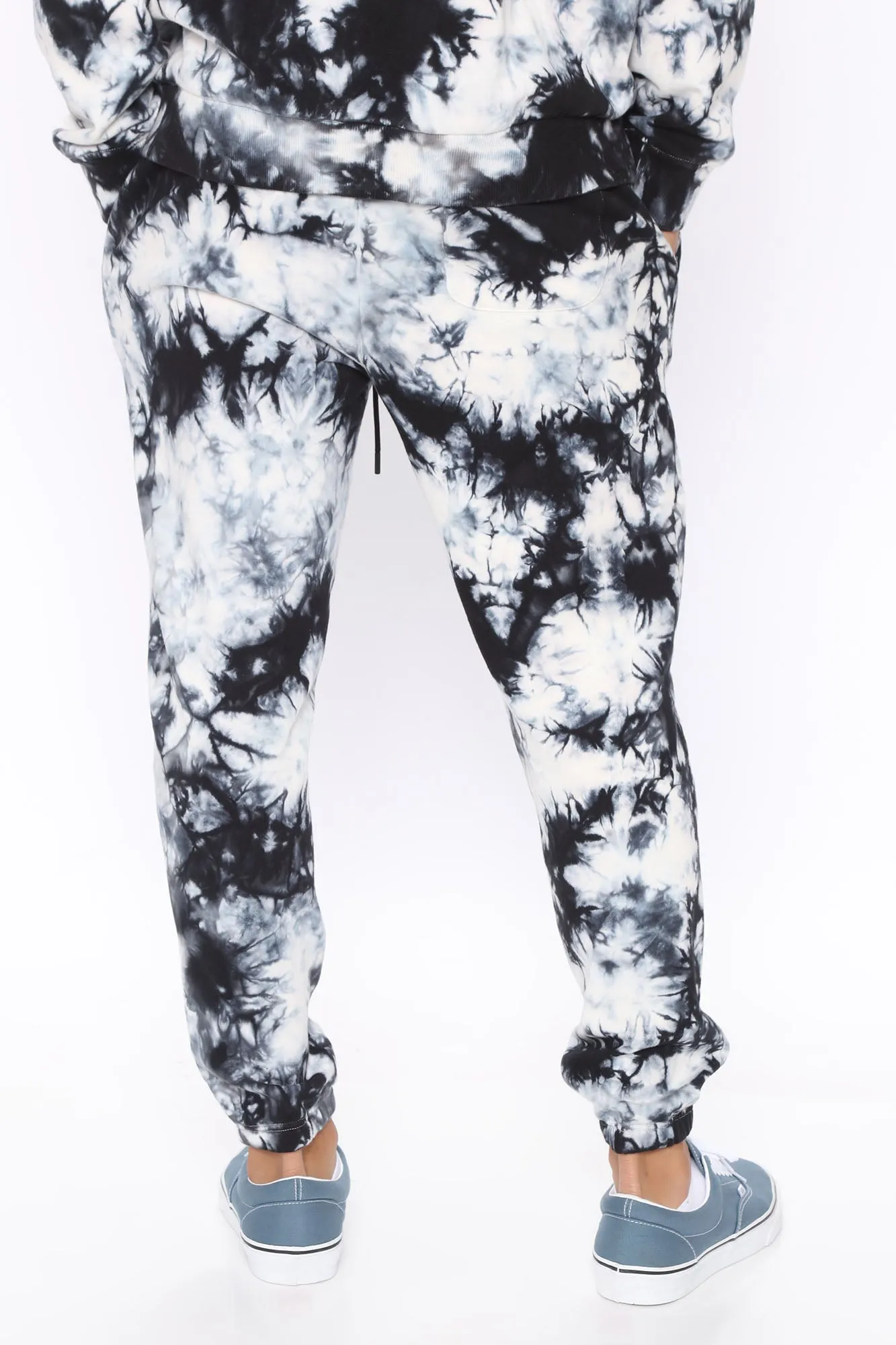 Alix Tie Dye Jogger - White/Black