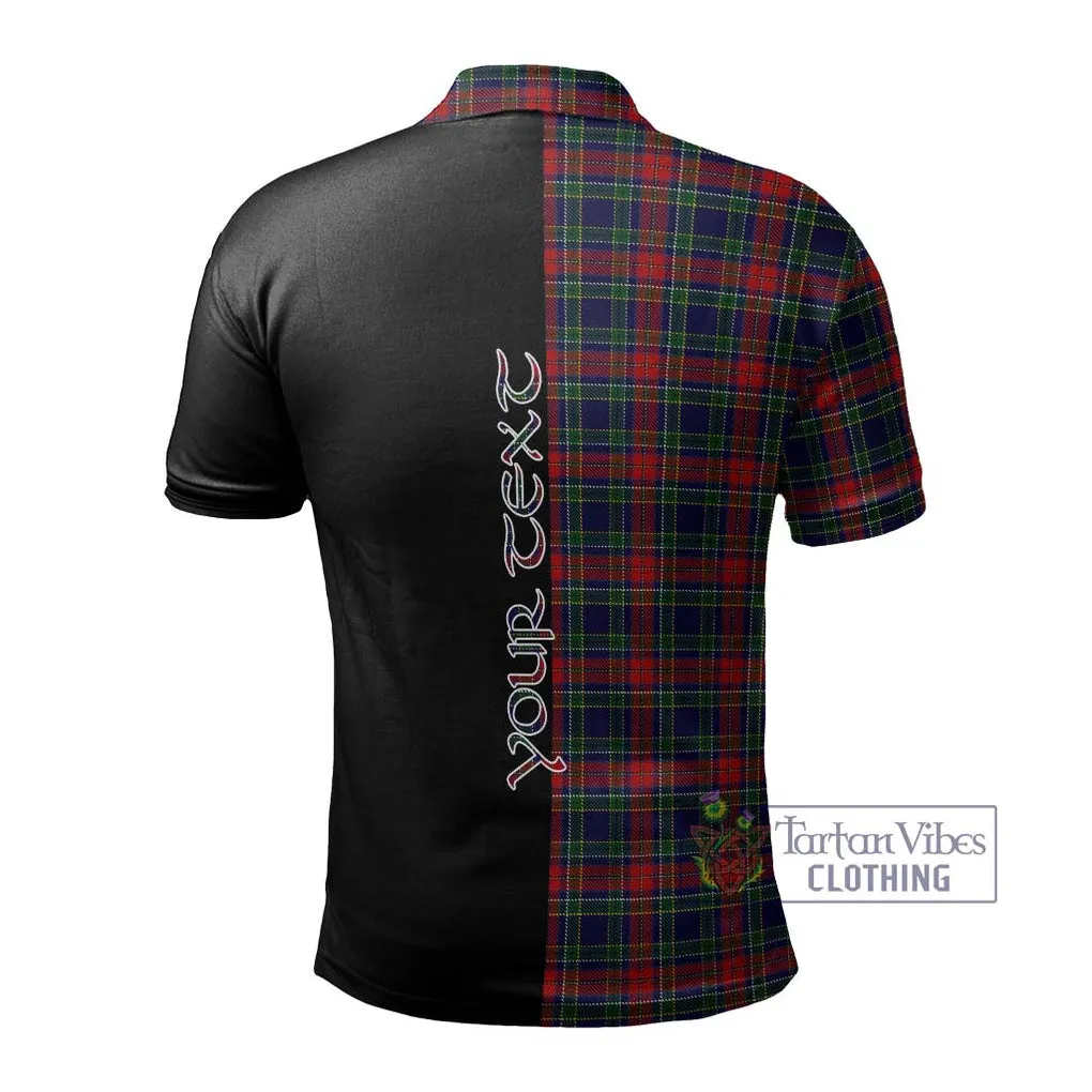 Allison Red Tartan Polo Shirt with Family Crest and Half Of Me Style