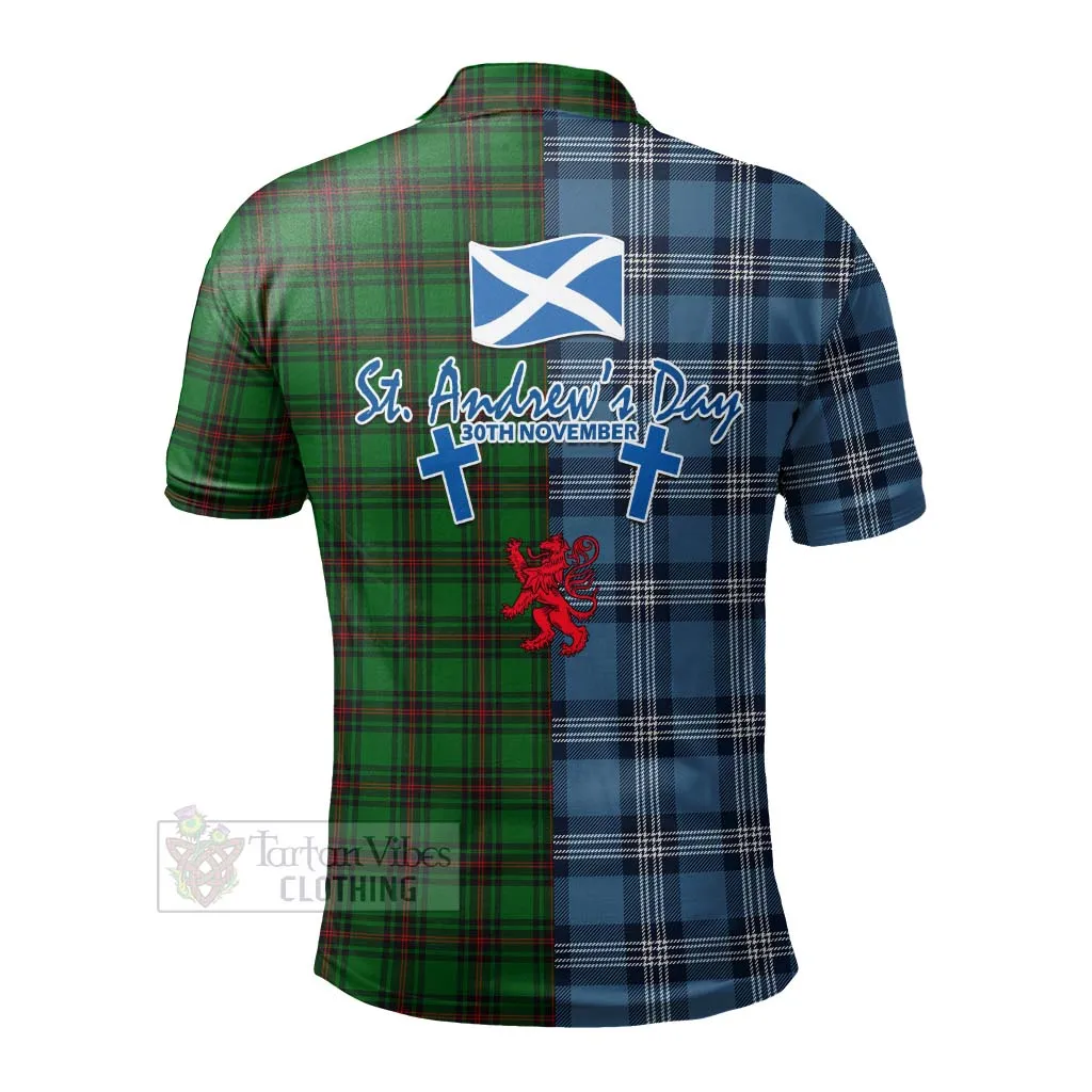 Anstruther Tartan Polo Shirt Happy St. Andrew's Day Half Tartan Style