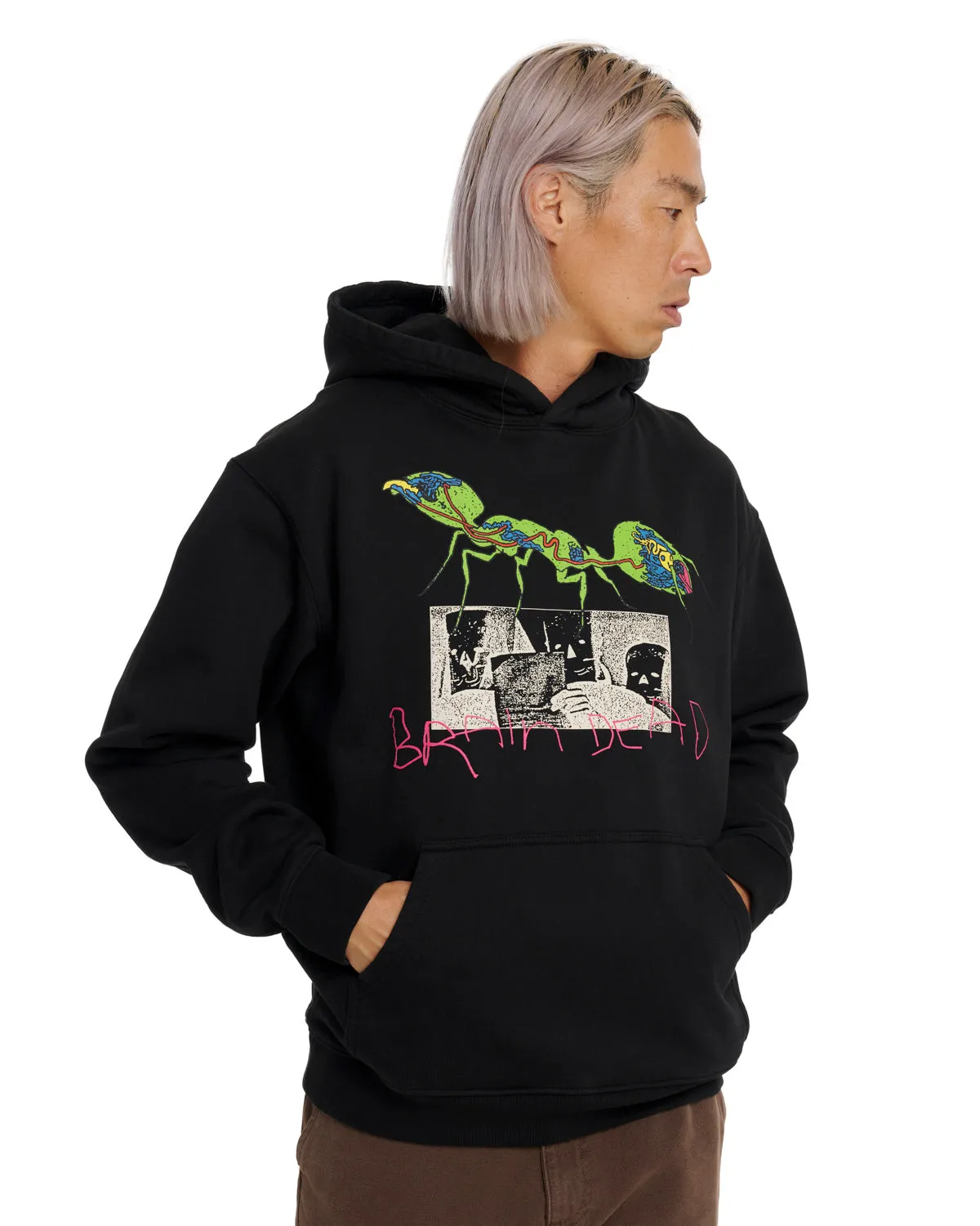 Ant War Hooded Sweatshirt - Black