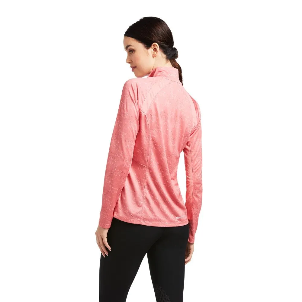 Ariat Sunstopper 2.0 Quarter Zip Baselayer Trot Line Pink