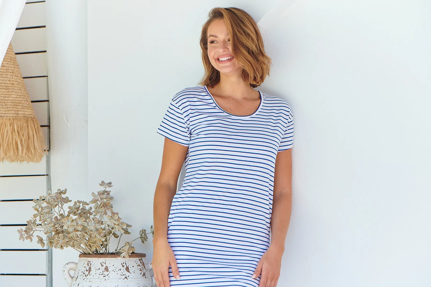 Ariel Nautic White Stripe Pocket Tunic