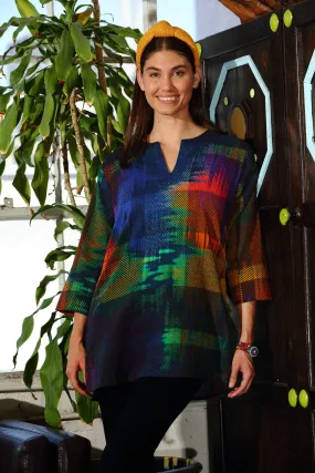 Artisan Navy Plaid Tunic