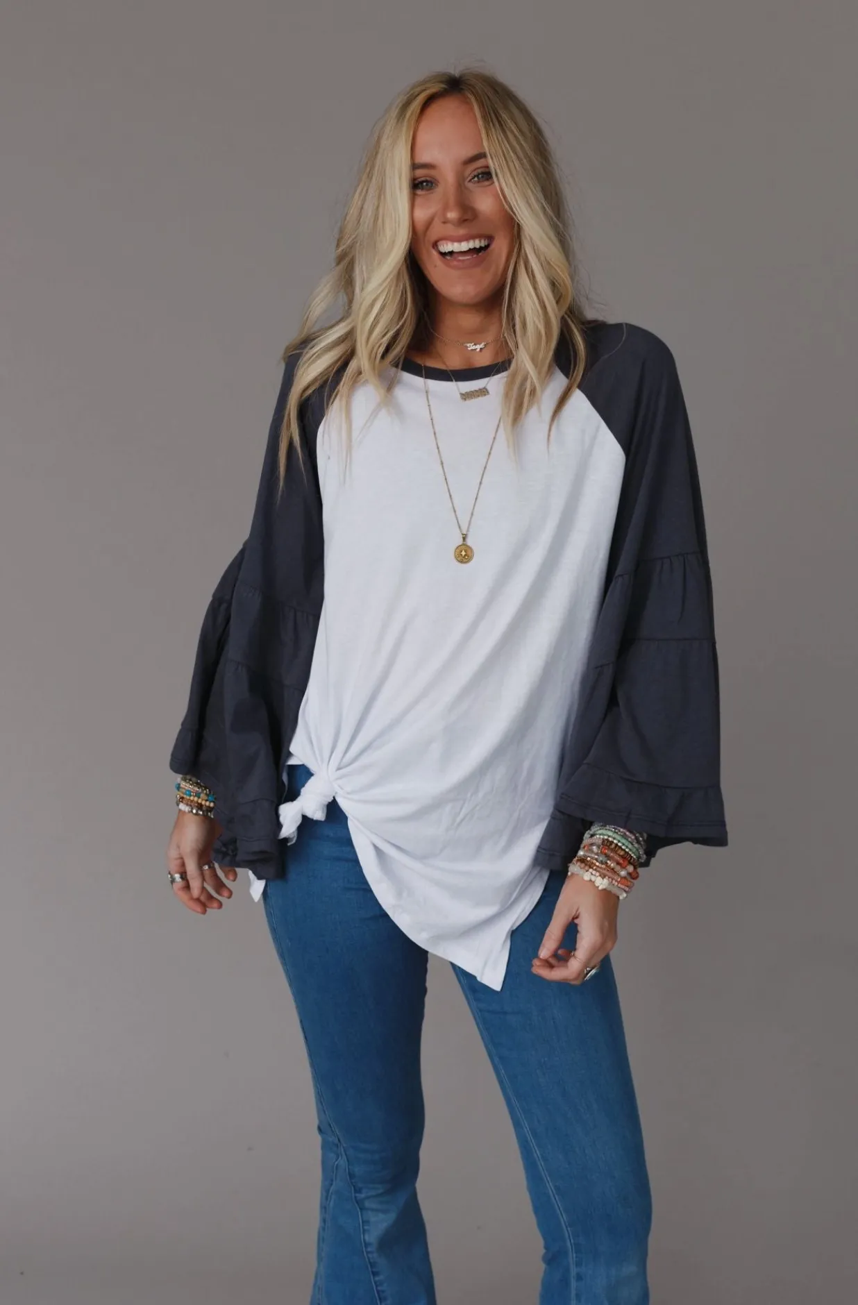 Bell Sleeve Baseball Tee