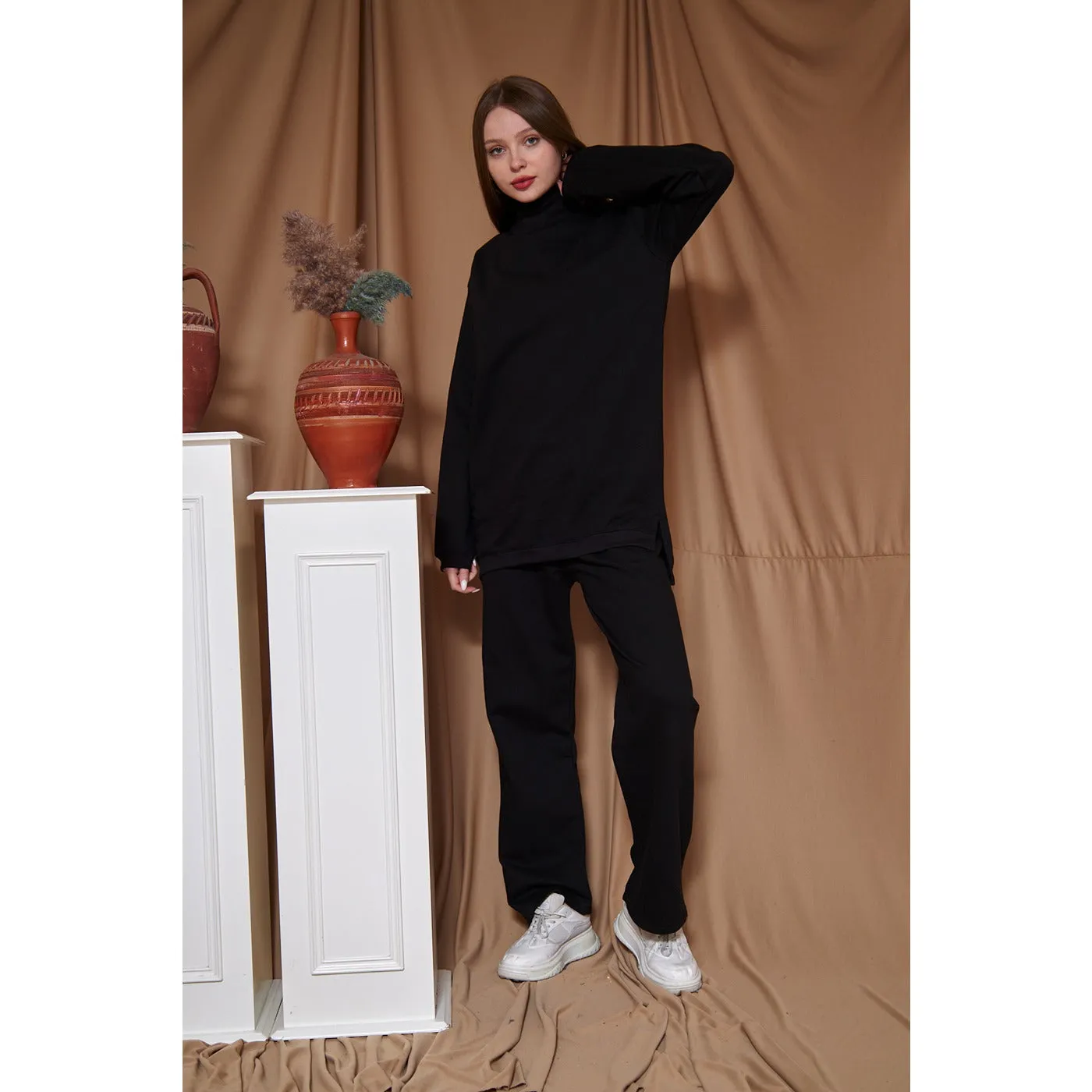 Black Oversized Co-Ord Set