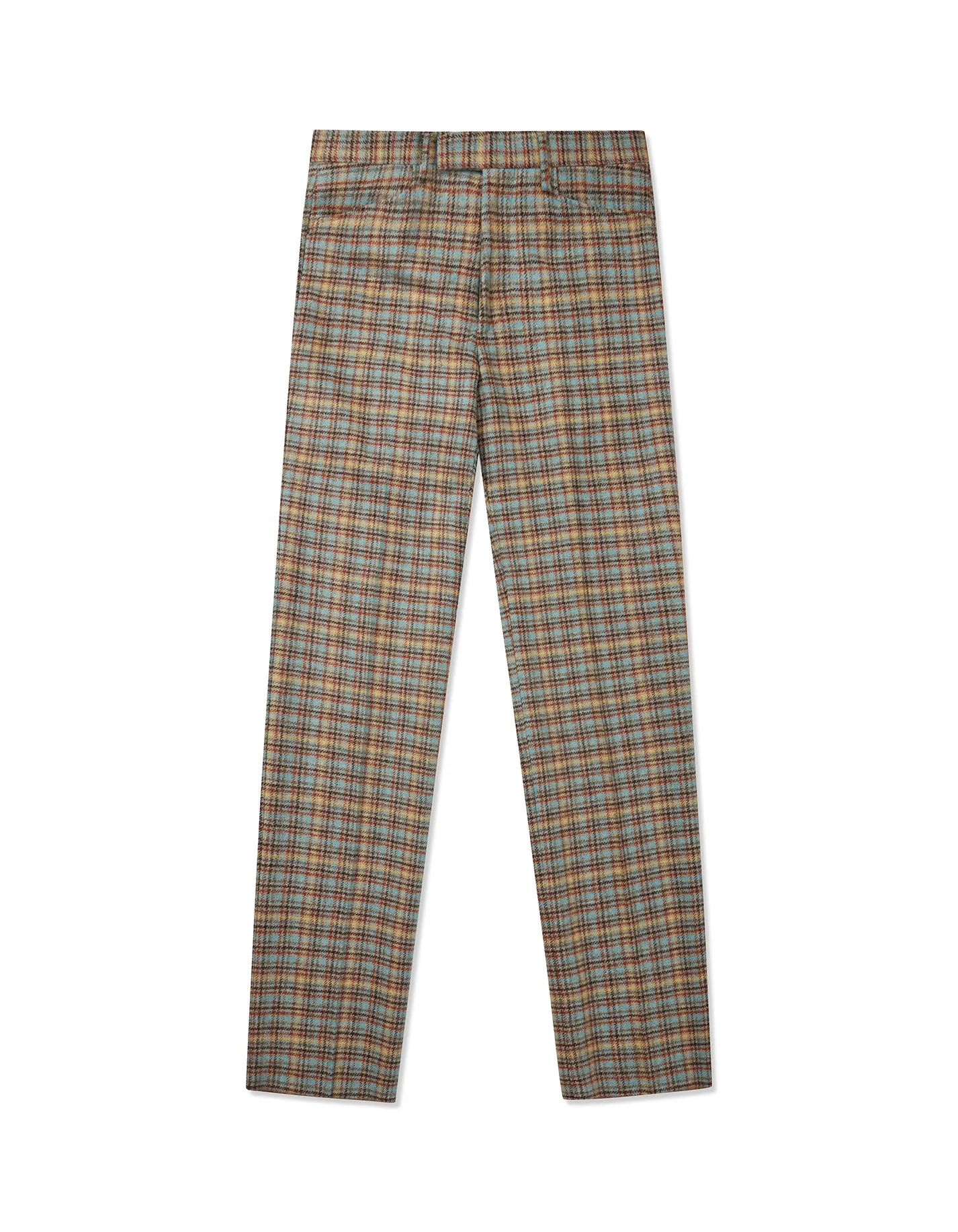 Blithfield Brown Check Wool Trousers GOLD COLLECTION