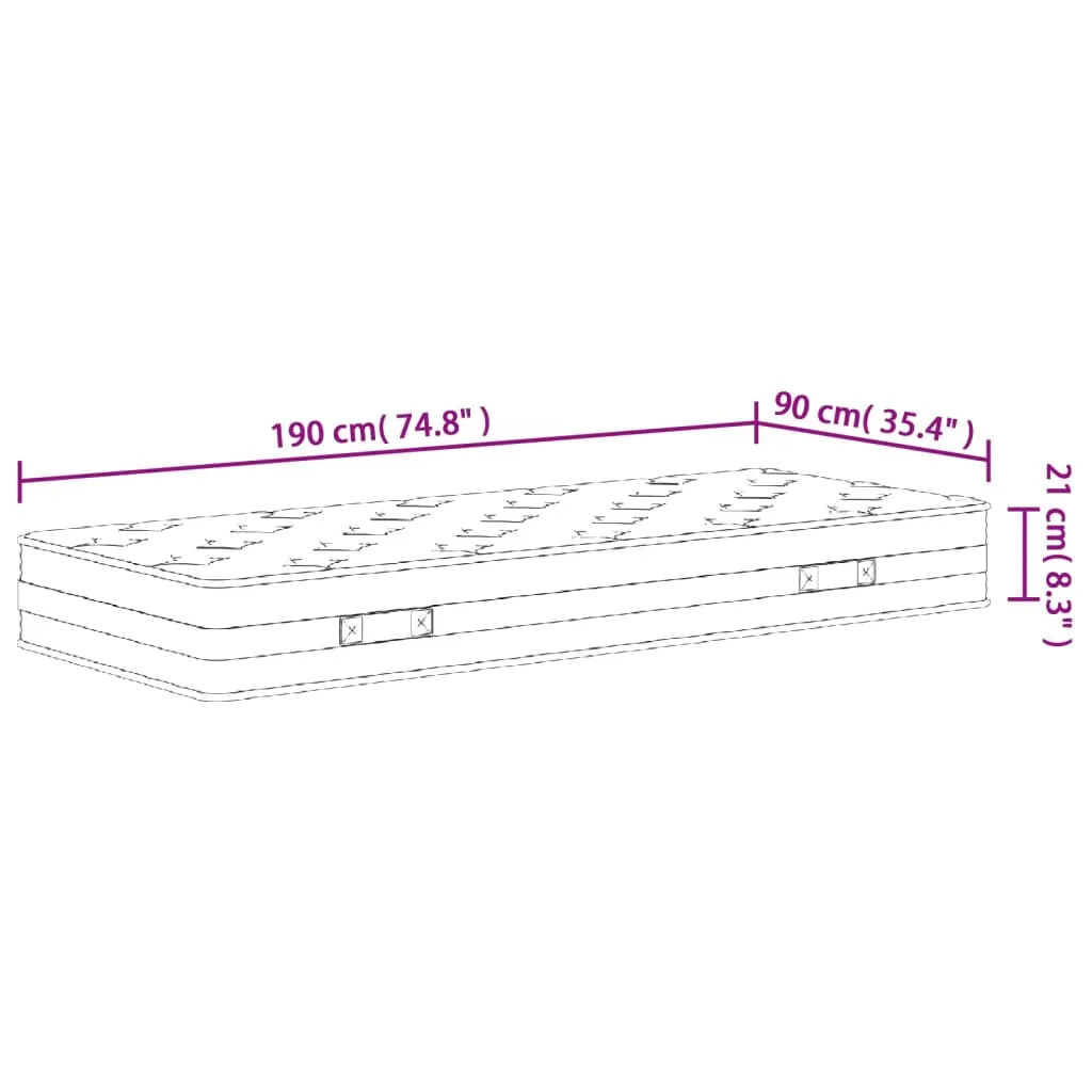 Bonnell Spring Mattress Medium 90x190 cm Single Size