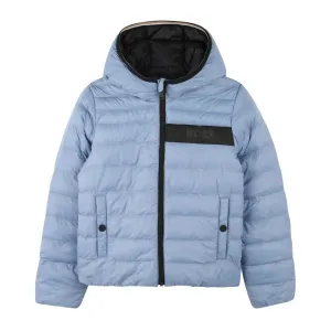 BOSS Kids Medium Grey Reversible Puffer Jacket