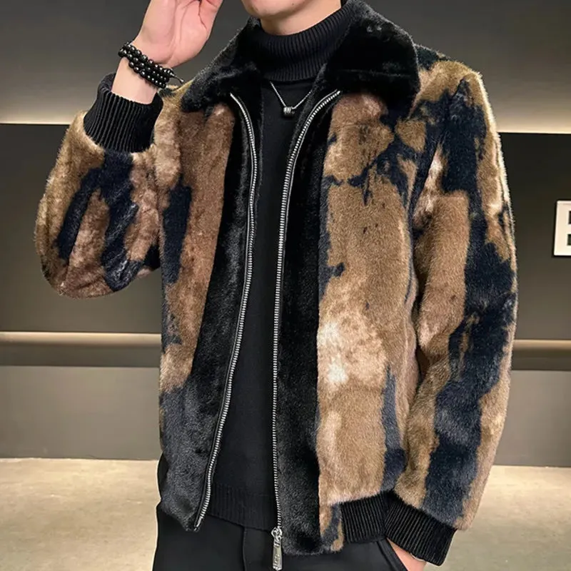 Brown Fur Thick Woolen Jacket