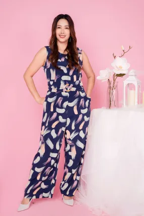 Brush Stroke Printed Jumpsuit