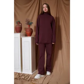 Burgundy Oversized Co-Ord Set