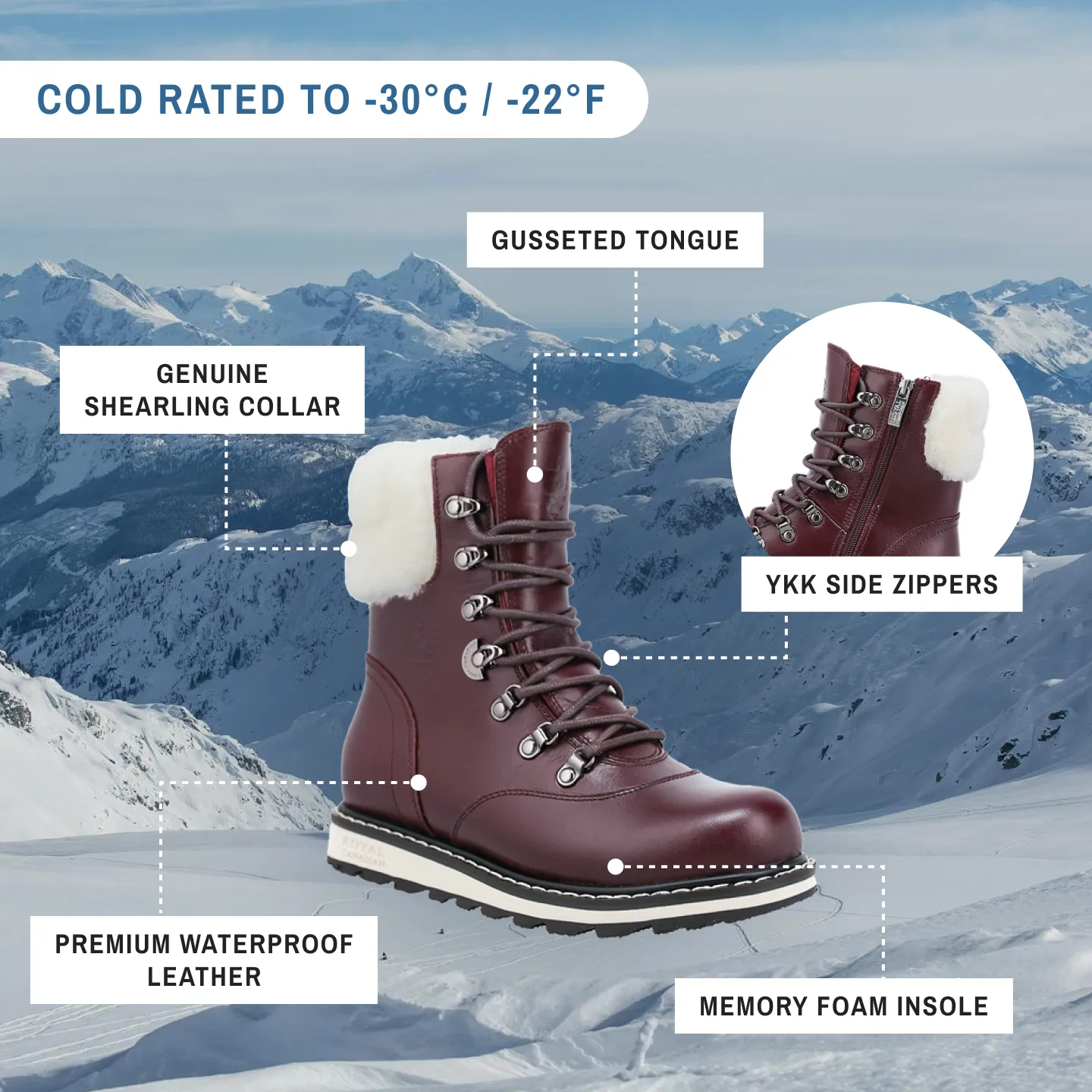 CAMBRIDGE | Women's Winter Boot Burgundy