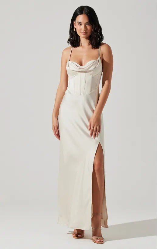 Cannes Maxi Dress Champagne