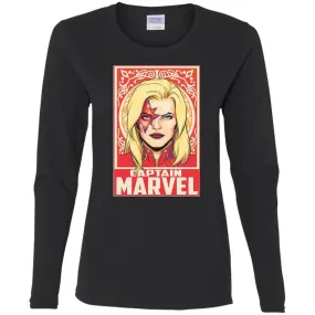 Captain Marvel Ornament Women Long Sleeve Shirt