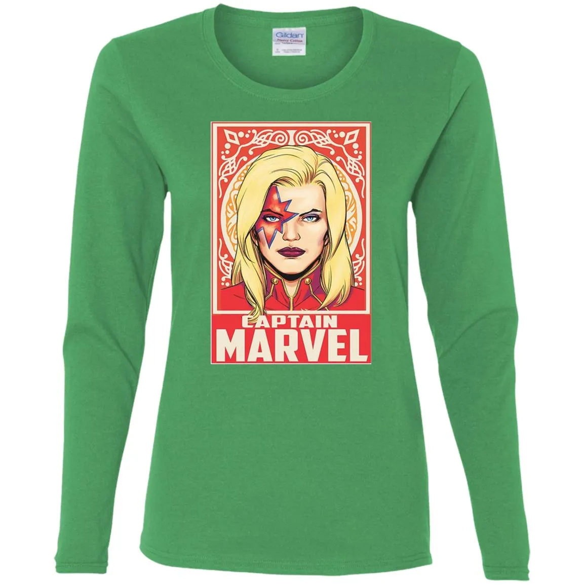 Captain Marvel Ornament Women Long Sleeve Shirt