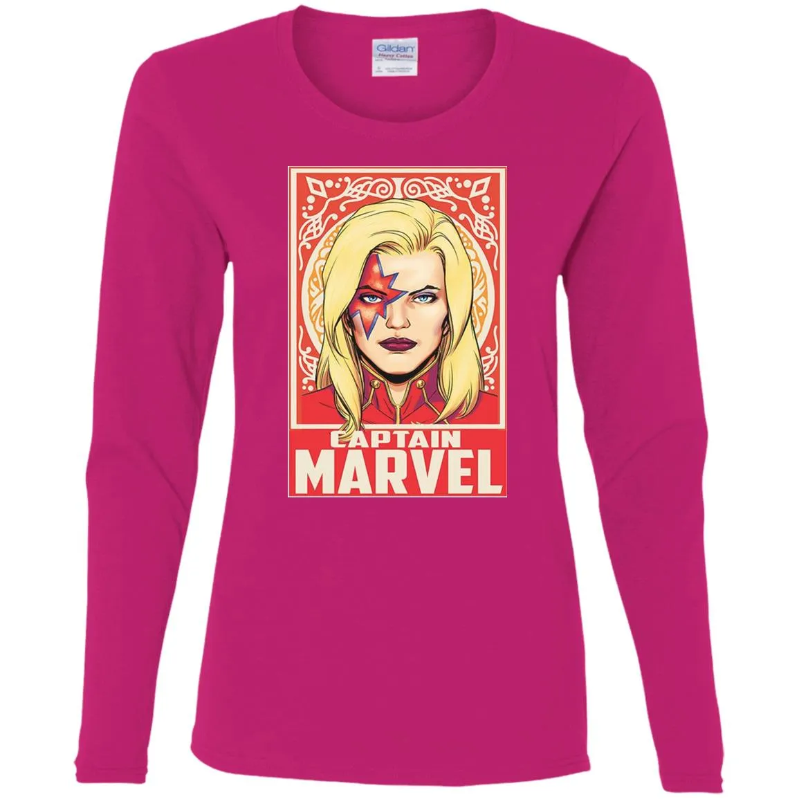 Captain Marvel Ornament Women Long Sleeve Shirt