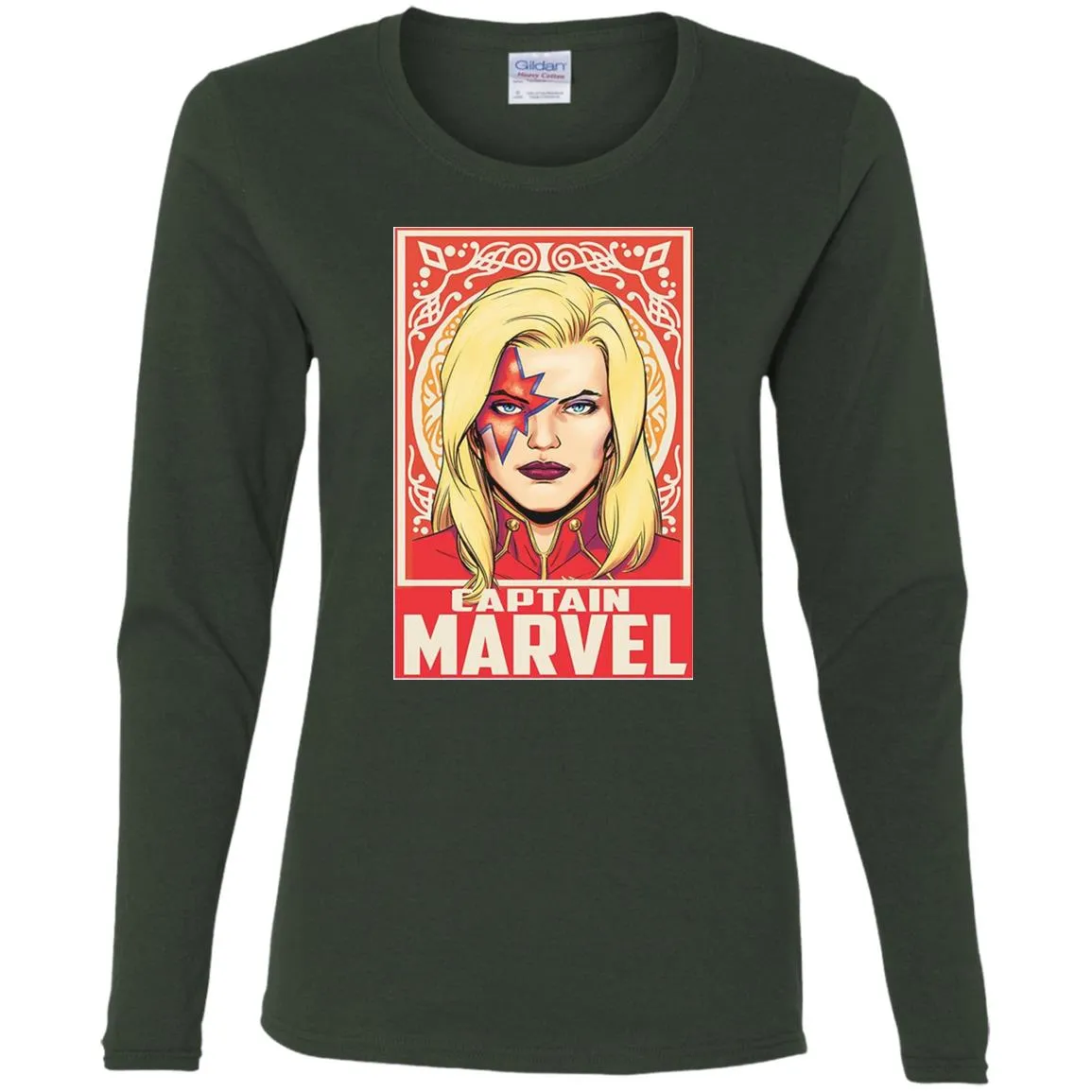 Captain Marvel Ornament Women Long Sleeve Shirt