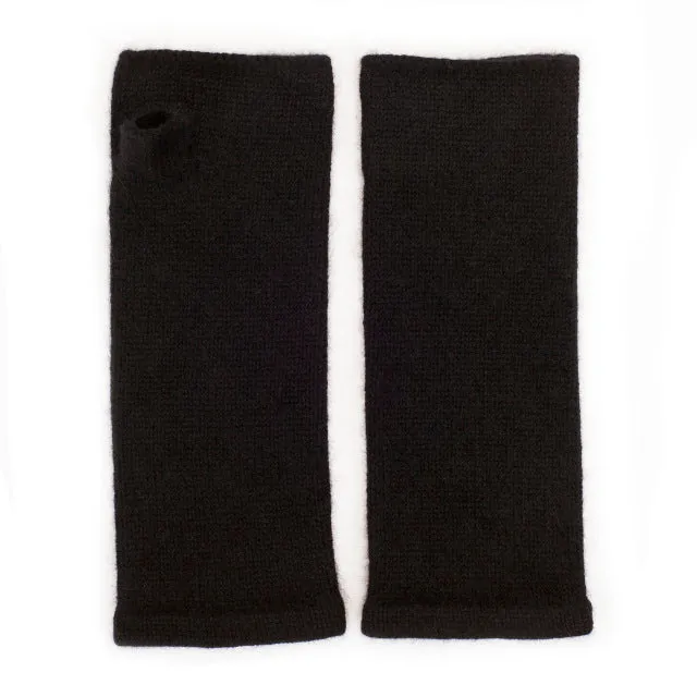 Cashmere Wrist Warmers - Black