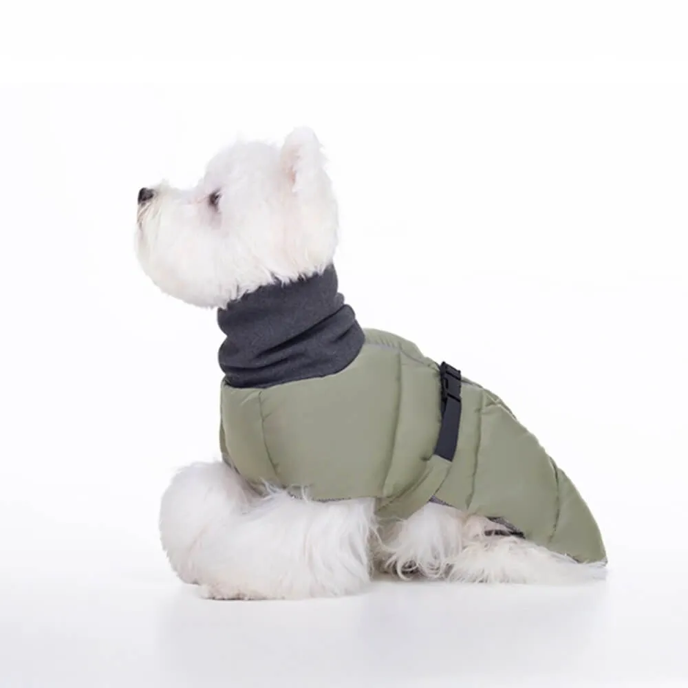 Casual Turtleneck Warm Waterproof Reflective Stripes Adjustable Dog Jacket