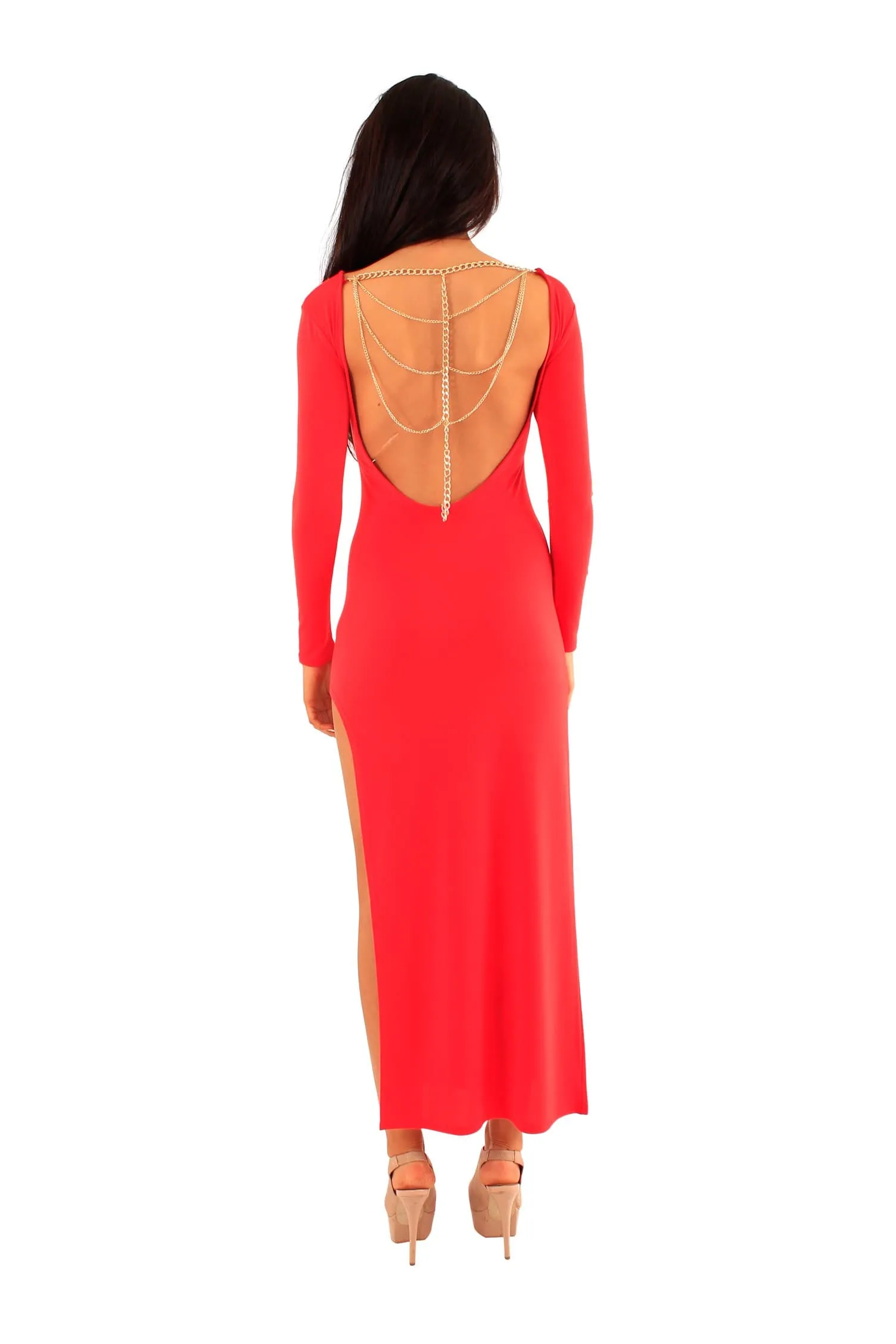 Chain Back Maxi Dress