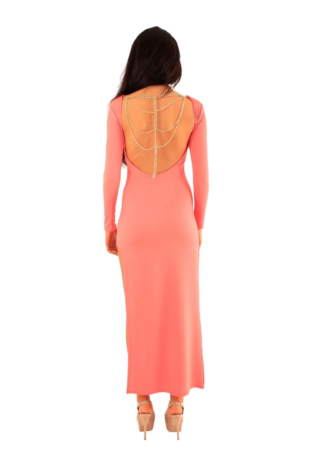 Chain Back Maxi Dress