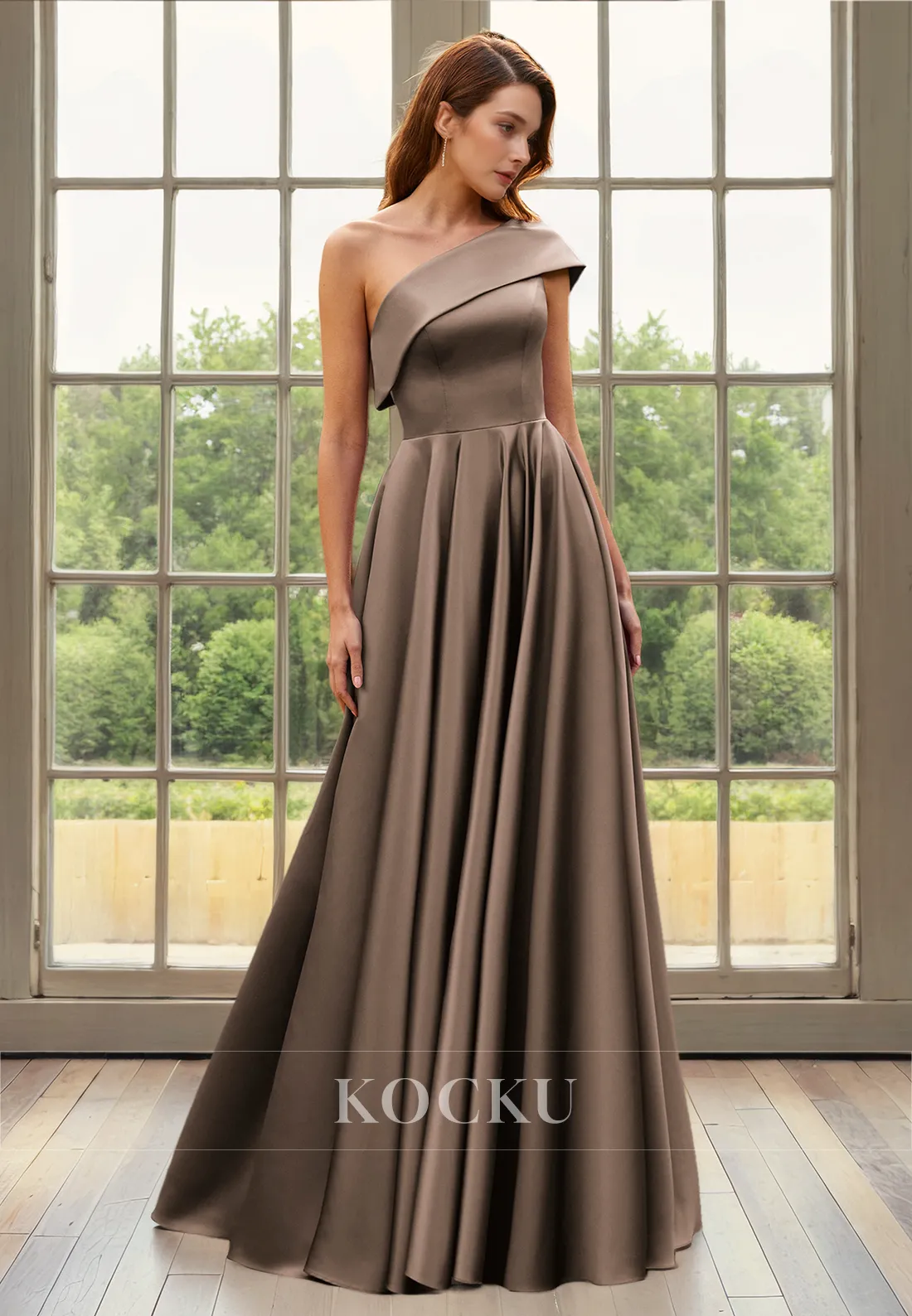 Classic & Timeless One Shoulder Sleeveless A-Line Cocktail Mother of the Bride Dress