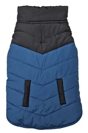 Color Block Reversible Puffer Jacket, Blue/Black