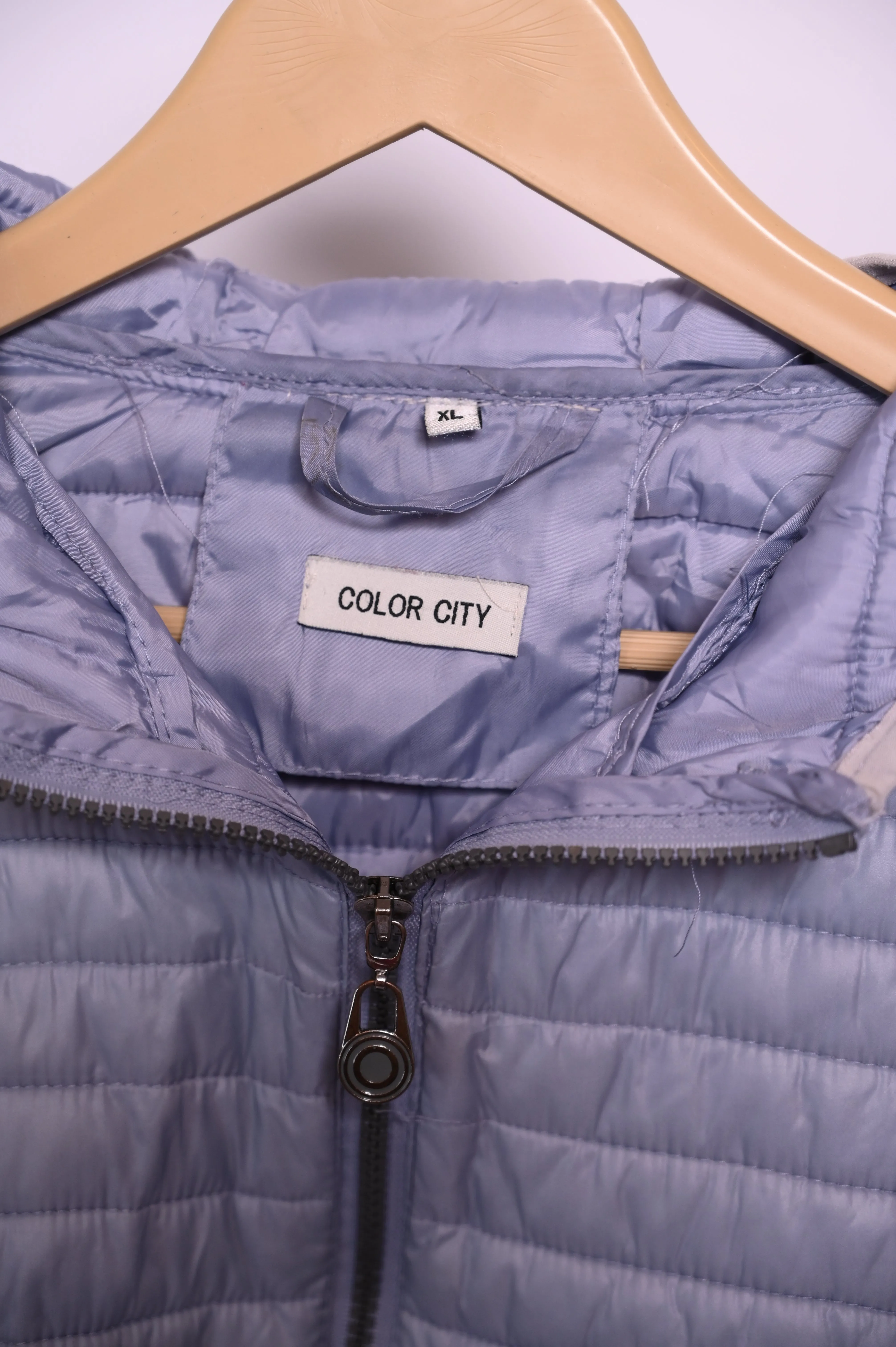 Color City Gray Extra Large Puffer Jacket