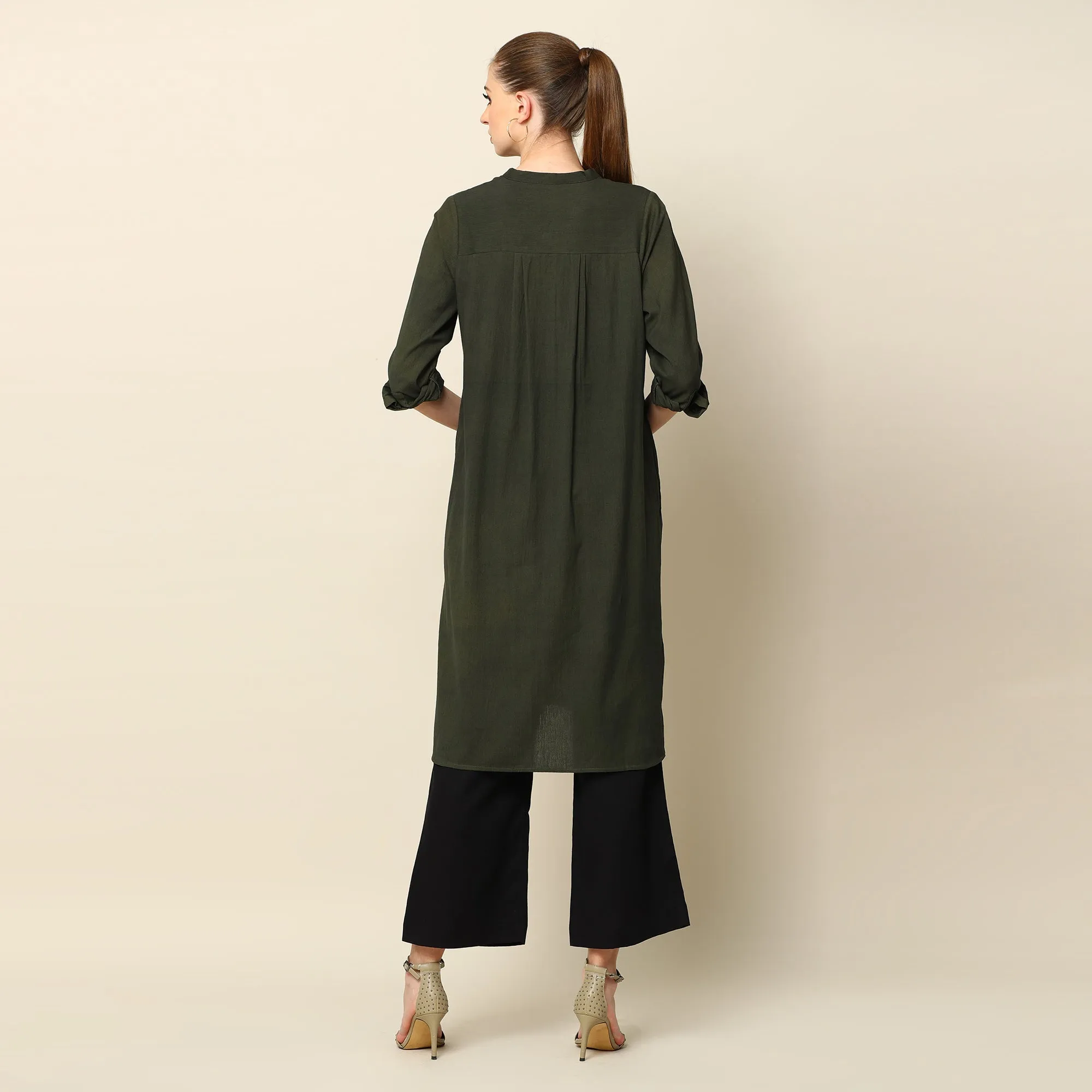 Cotton Tencel & Hemp Tunic | Olive