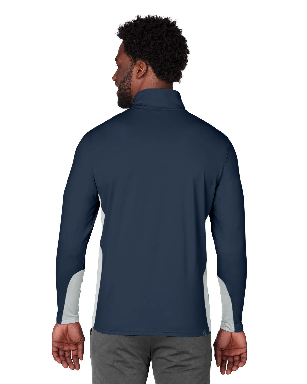 Custom Puma Men's Gamer Golf Quarter-Zip, Navy Blazer