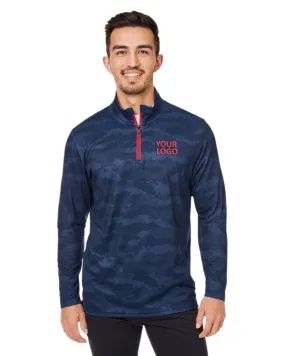 Custom Puma Men's Volition Flanked Quarter-Zip, Navy Blazer