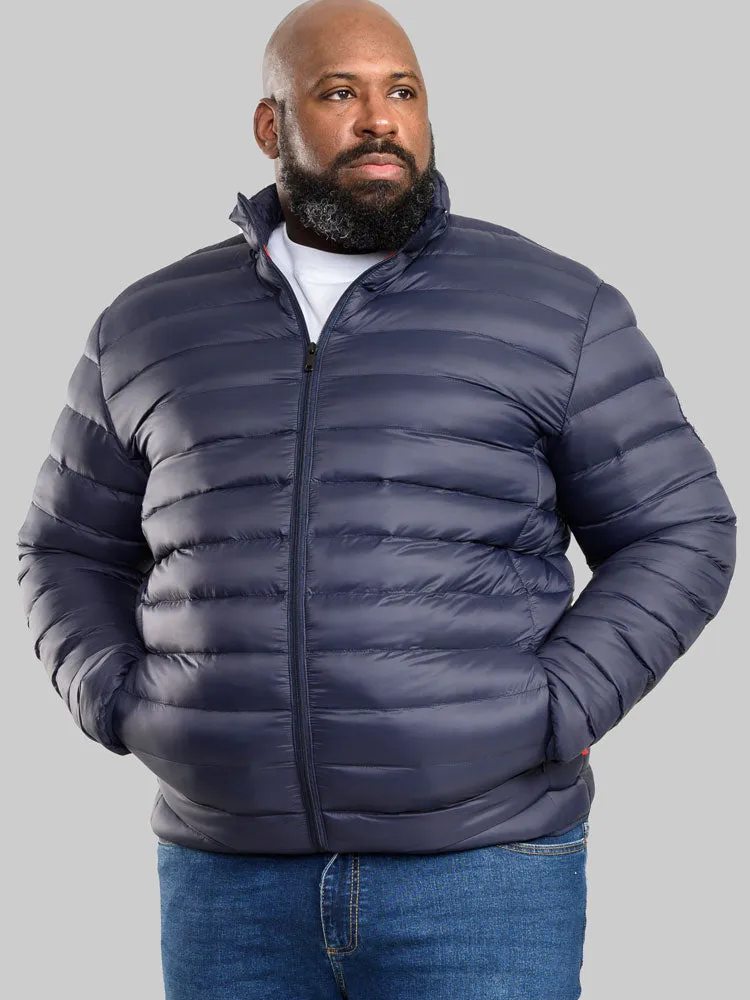 D555 Men's Navy Rowland Puffer Jacket Big & Tall