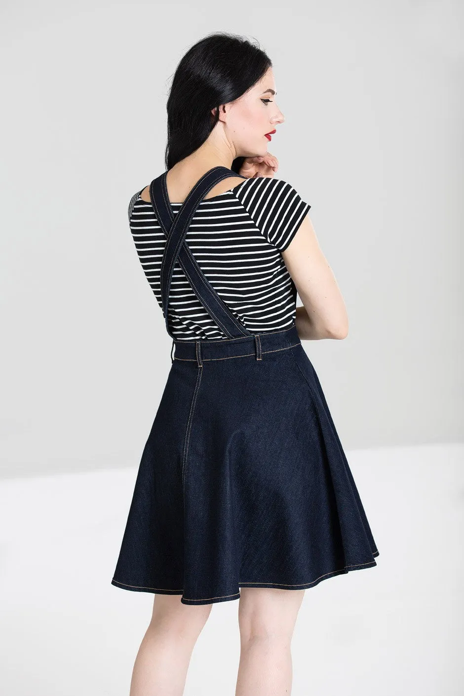 Dakota denim pinafore dress