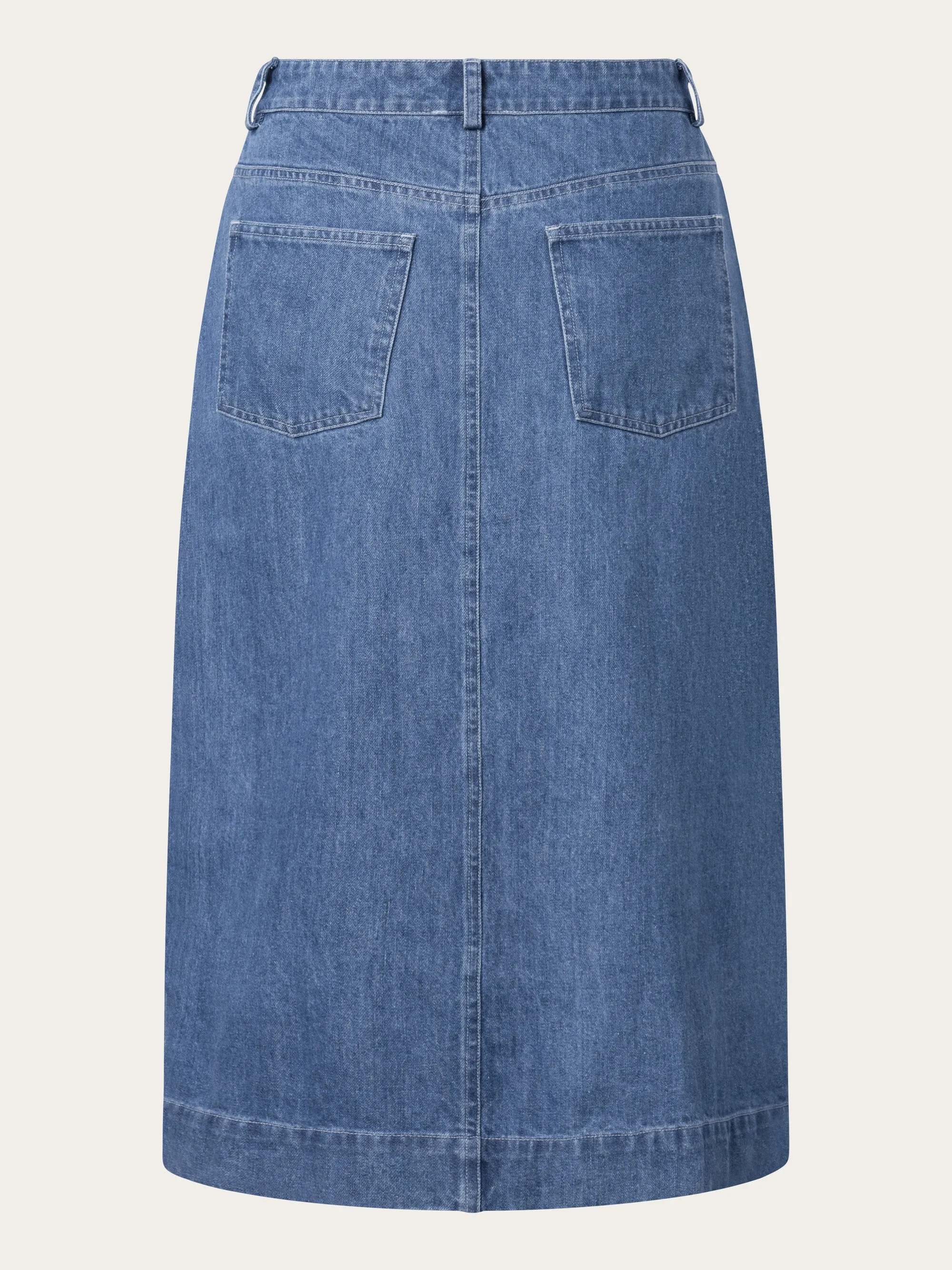 Denim midi length skirt - Vintage Indigo