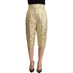 Dolce & Gabbana Elegant Beige High-Waisted Cropped Pants