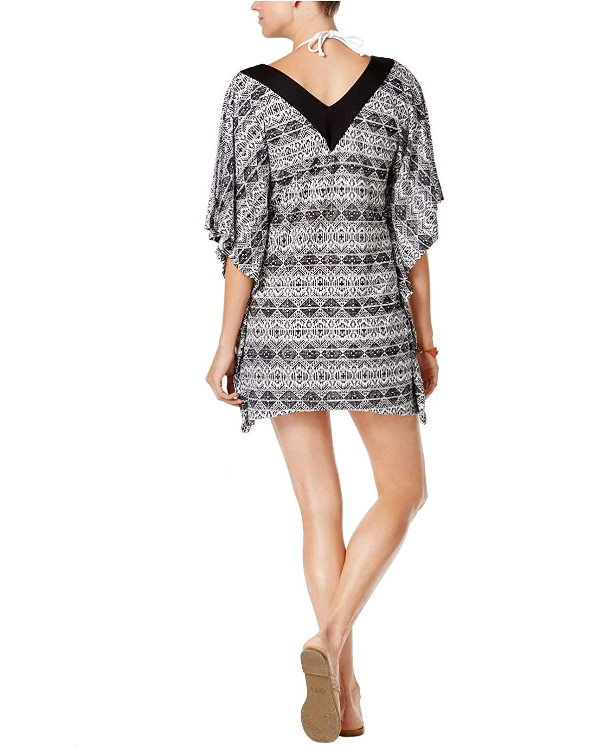 Dotti Women's Diamond Daze Printed Tunic Cover-Up , Black/White, S