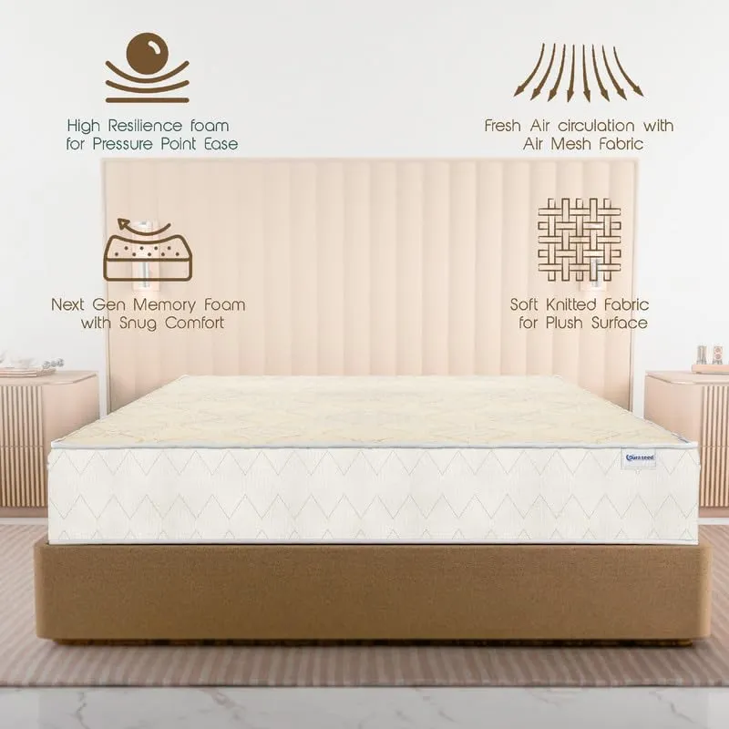 Duraseed Premium Firm Beige Mattress High-Density Support Pressure Relief Breathable for Bedroom, Living Room, Guest Rooms(75x60x5)