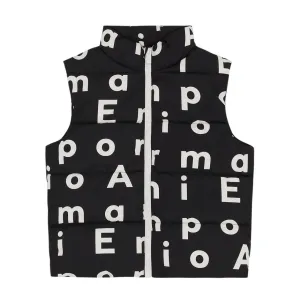 Emporio Armani Junior Lettering Logo Black Gilet