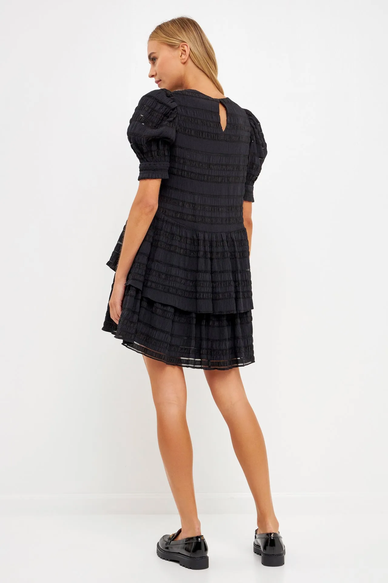 English Factory - Pleated Fabric High-Low Dress