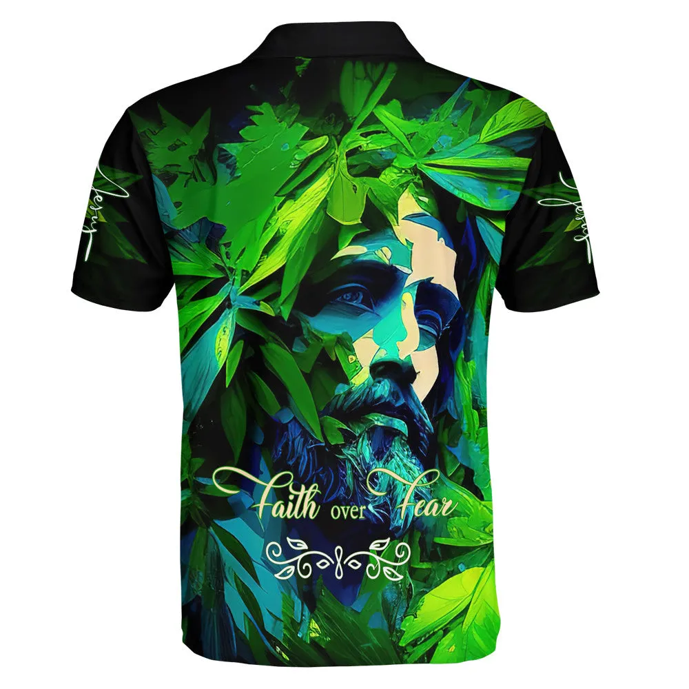 Faith Over Fear Jesus Polo Shirt - Christian Shirts & Shorts