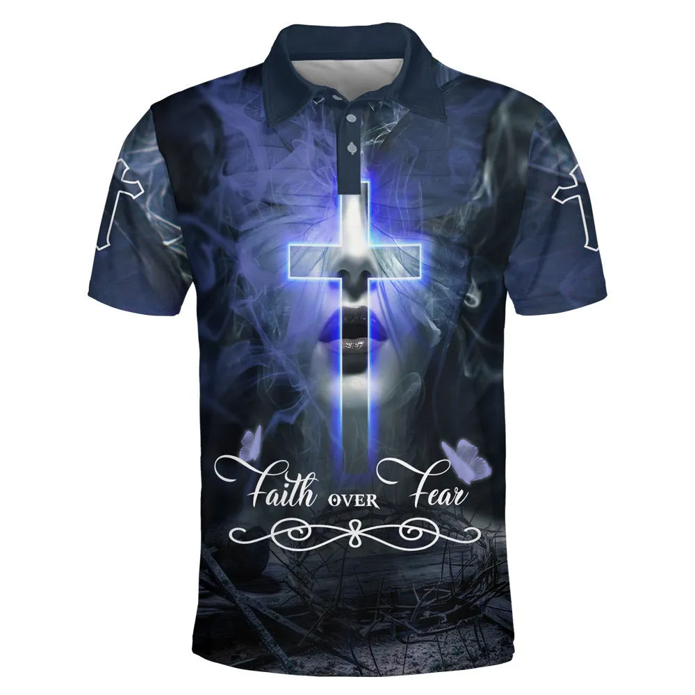 Faith Over Fear Polo Shirt - Christian Shirts & Shorts