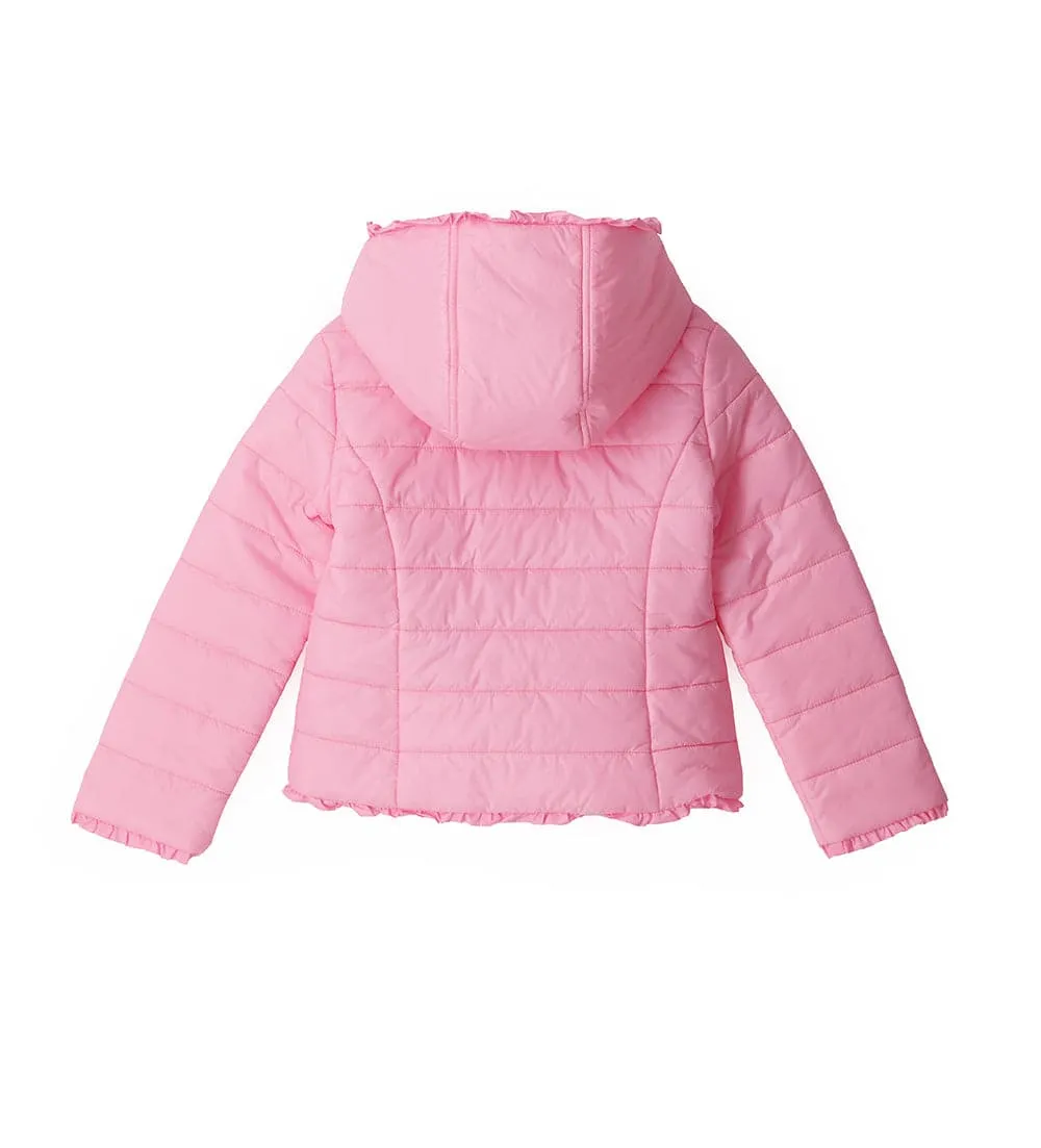 FASHIONABLY LITE PUFFER JACKET IN LIGHT PINK