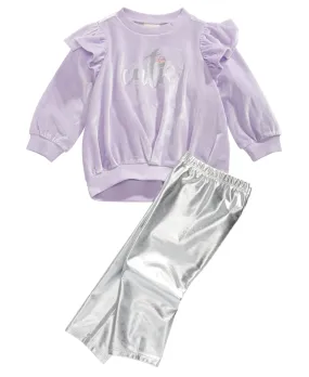 First Impressions Baby Girls Glitter Velour Tunic ONLY