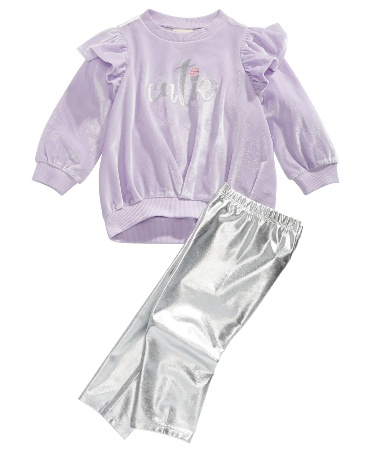 First Impressions Baby Girls Glitter Velour Tunic ONLY