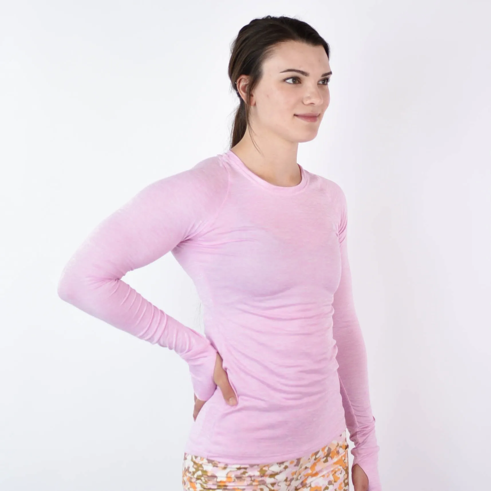 FLEO Foundation Long Sleeve - Heather Bubblegum