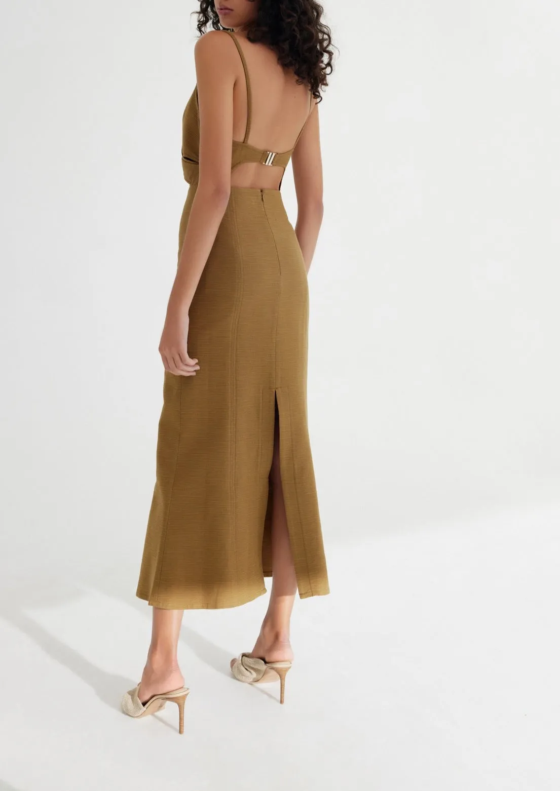 Frankie Midi Dress - Olive